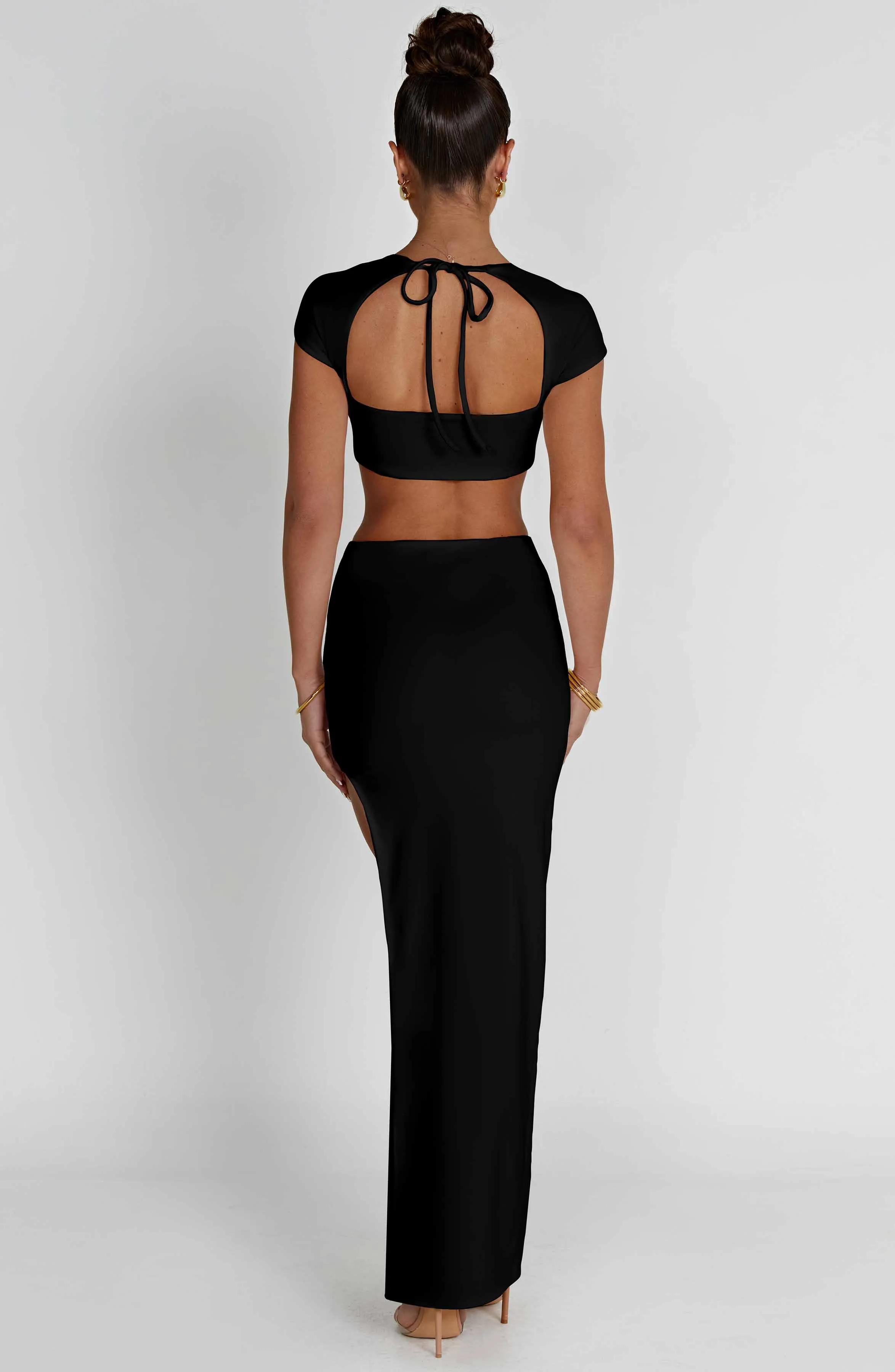 Adorn Maxi Graceful Skirt - Black