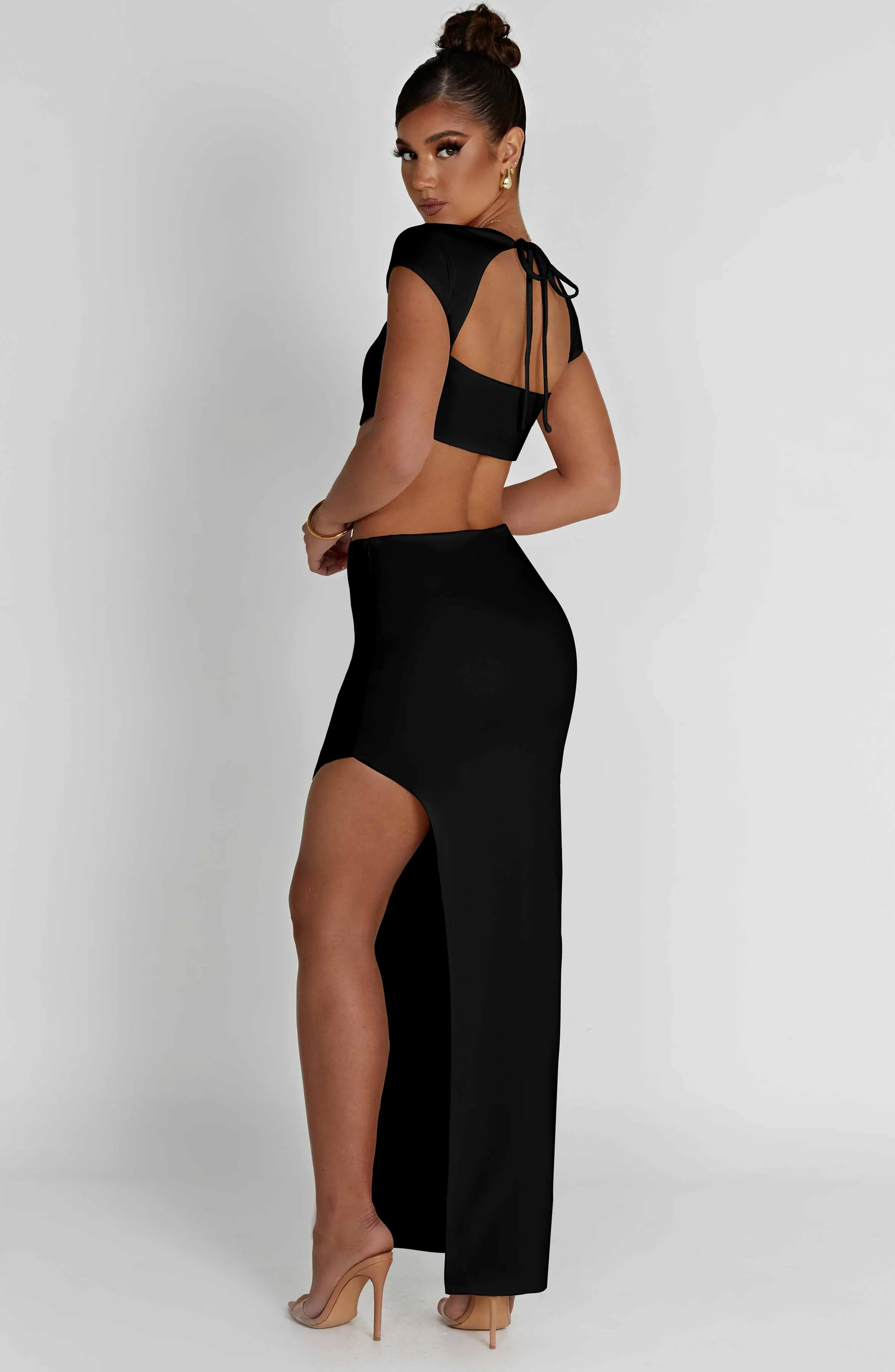 Adorn Maxi Graceful Skirt - Black