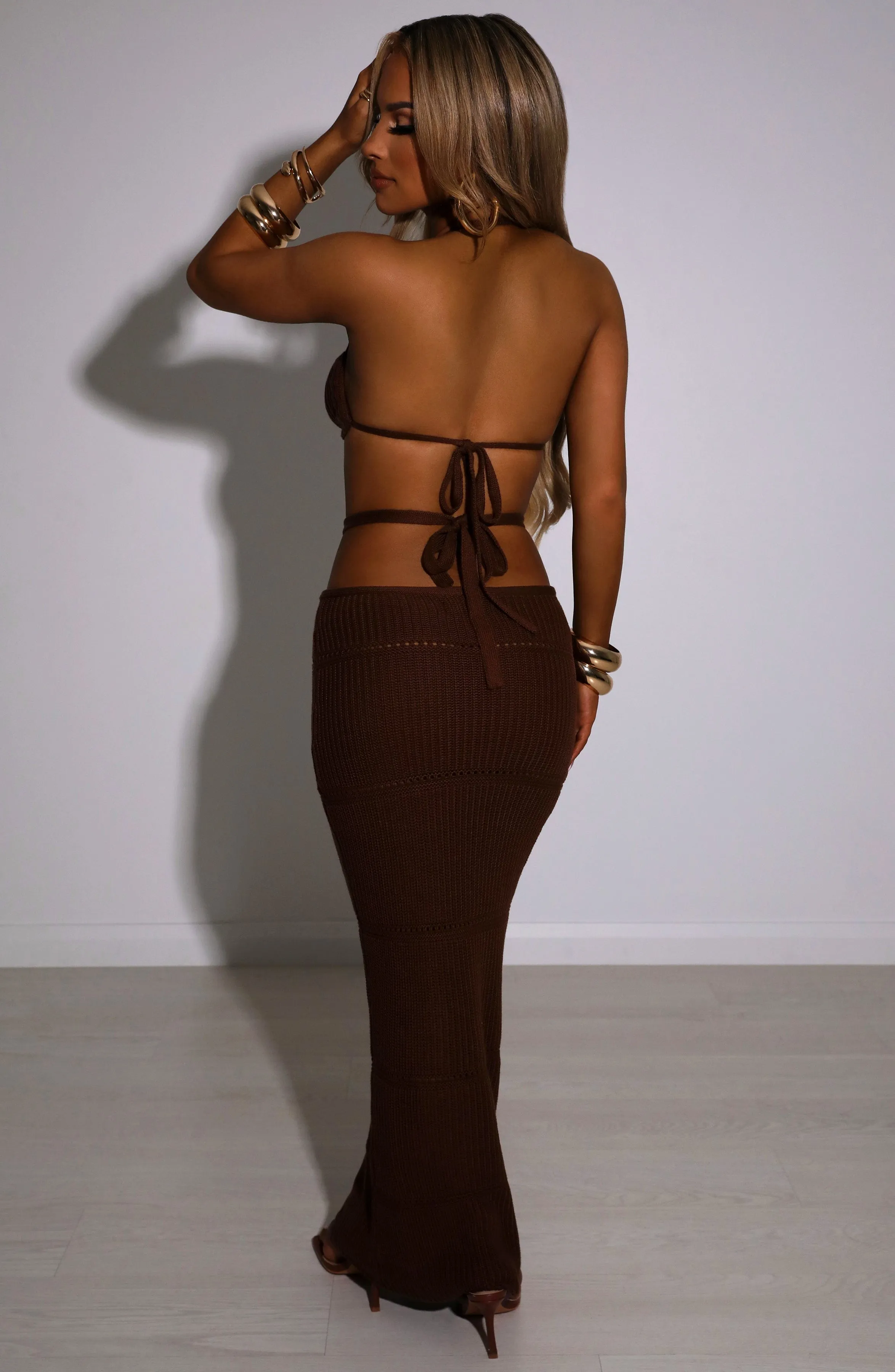 Aubery Maxi Graceful Skirt - Chocolate