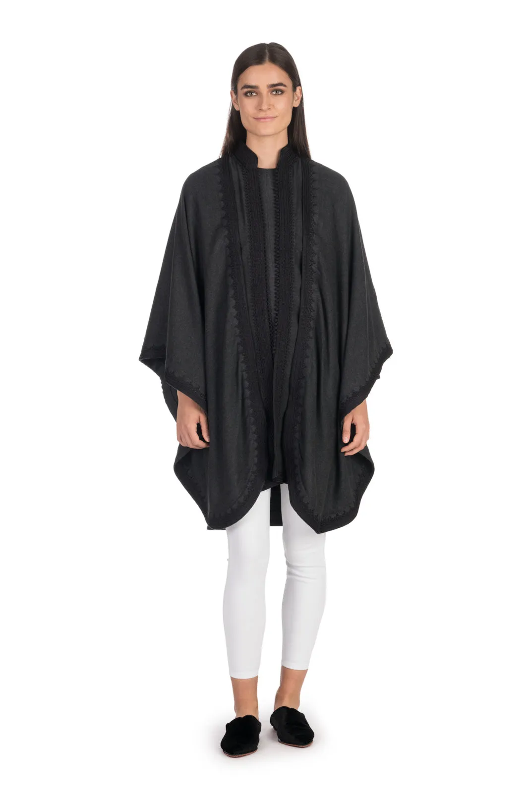 Charcoal Moroccan Cashmere Cape