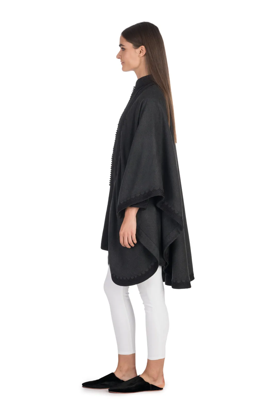 Charcoal Moroccan Cashmere Cape