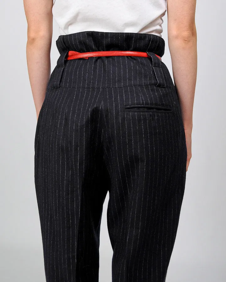 DRIES VAN NOTEN Cashmere Pinstriped Trousers