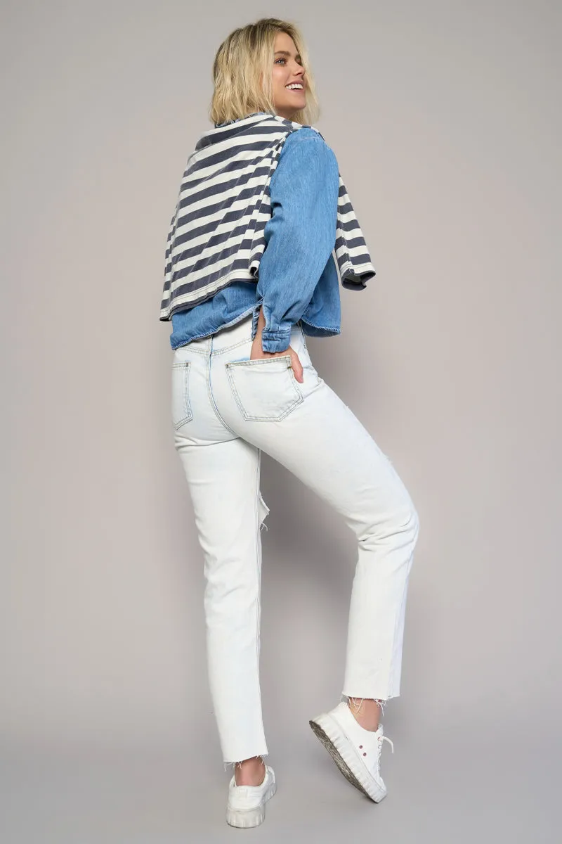 Easy on Me High Rise Ankle Straight Jeans