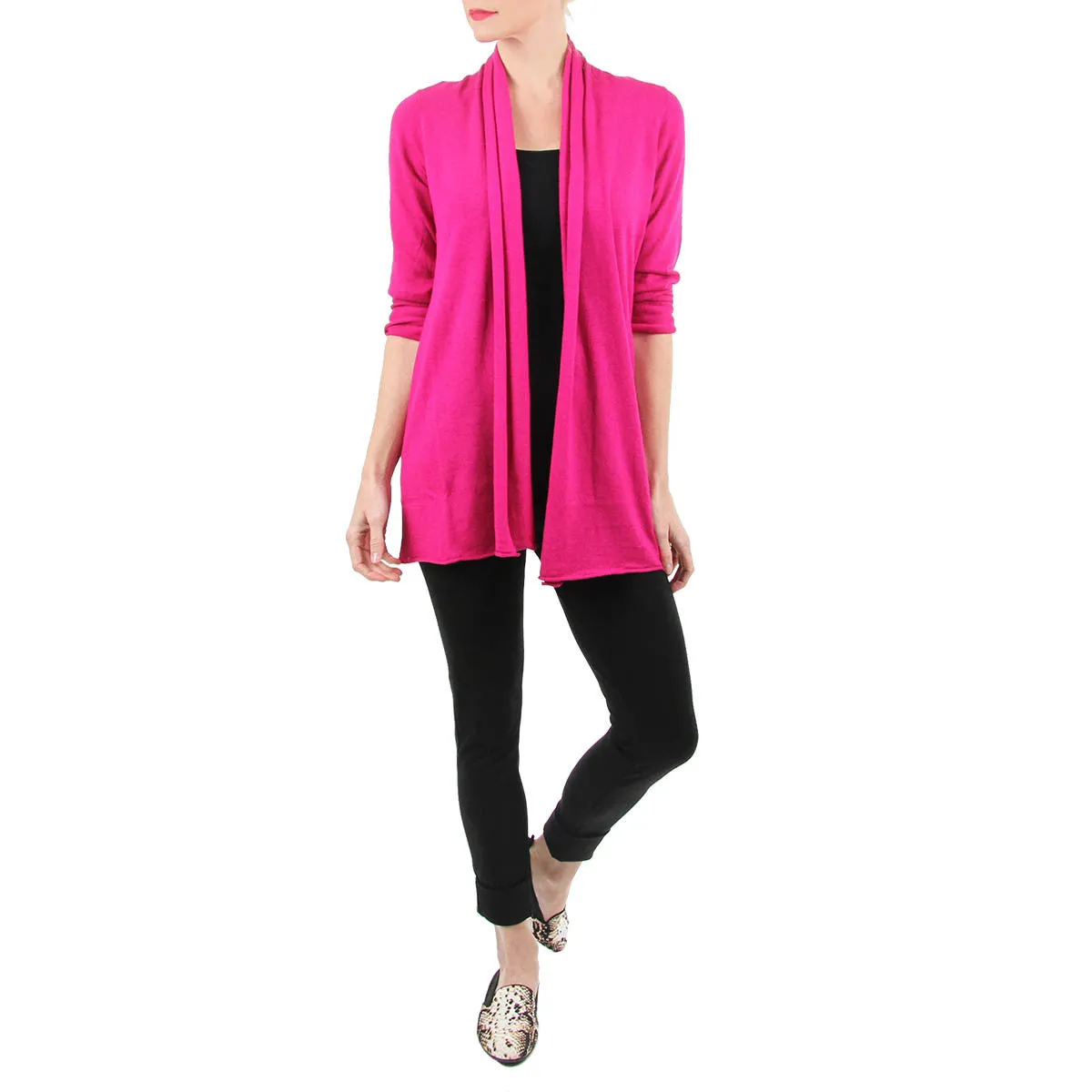 Essential Cardigan - Hot Pink