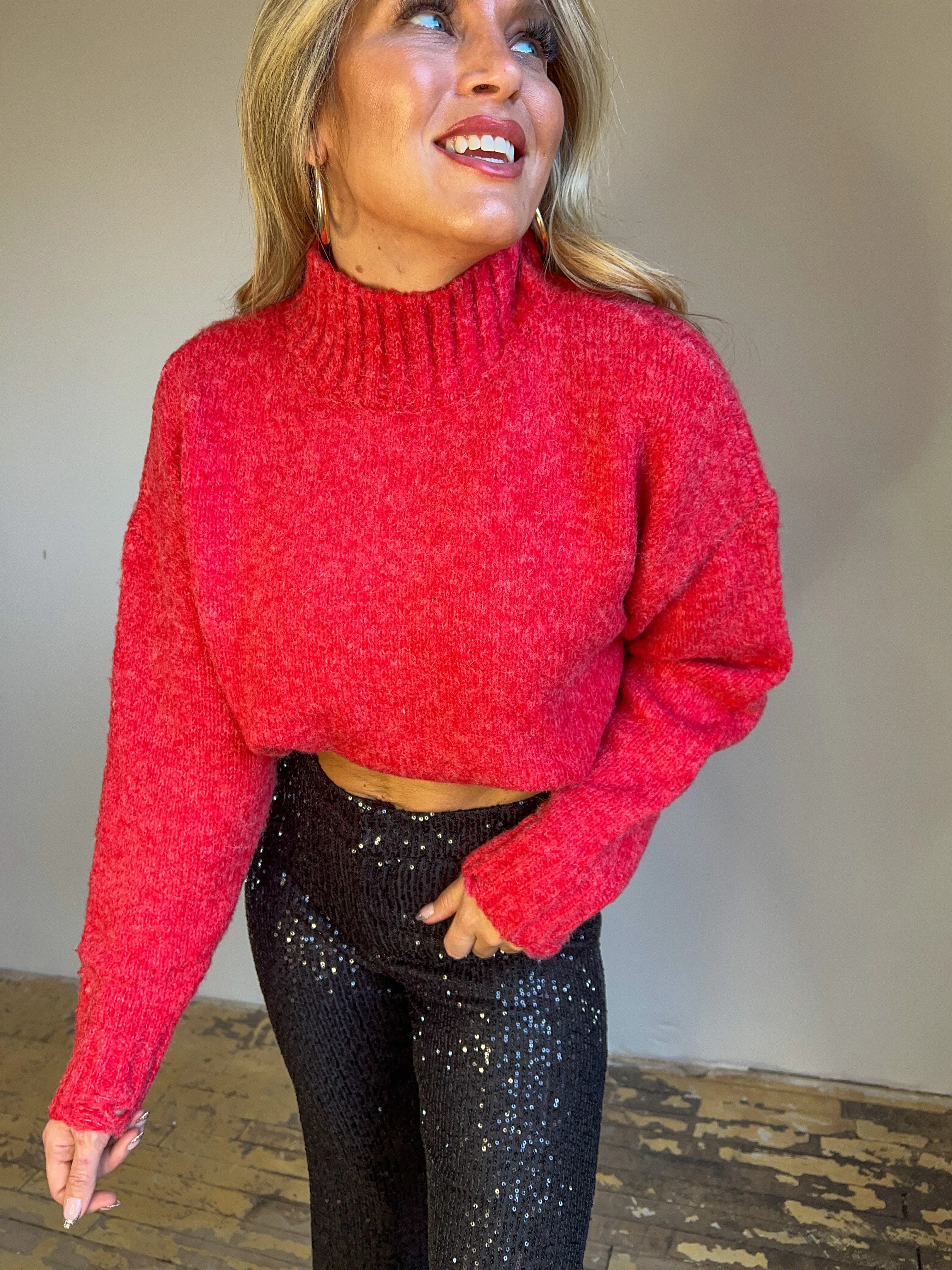 Getting Cozy Distressed Sweater