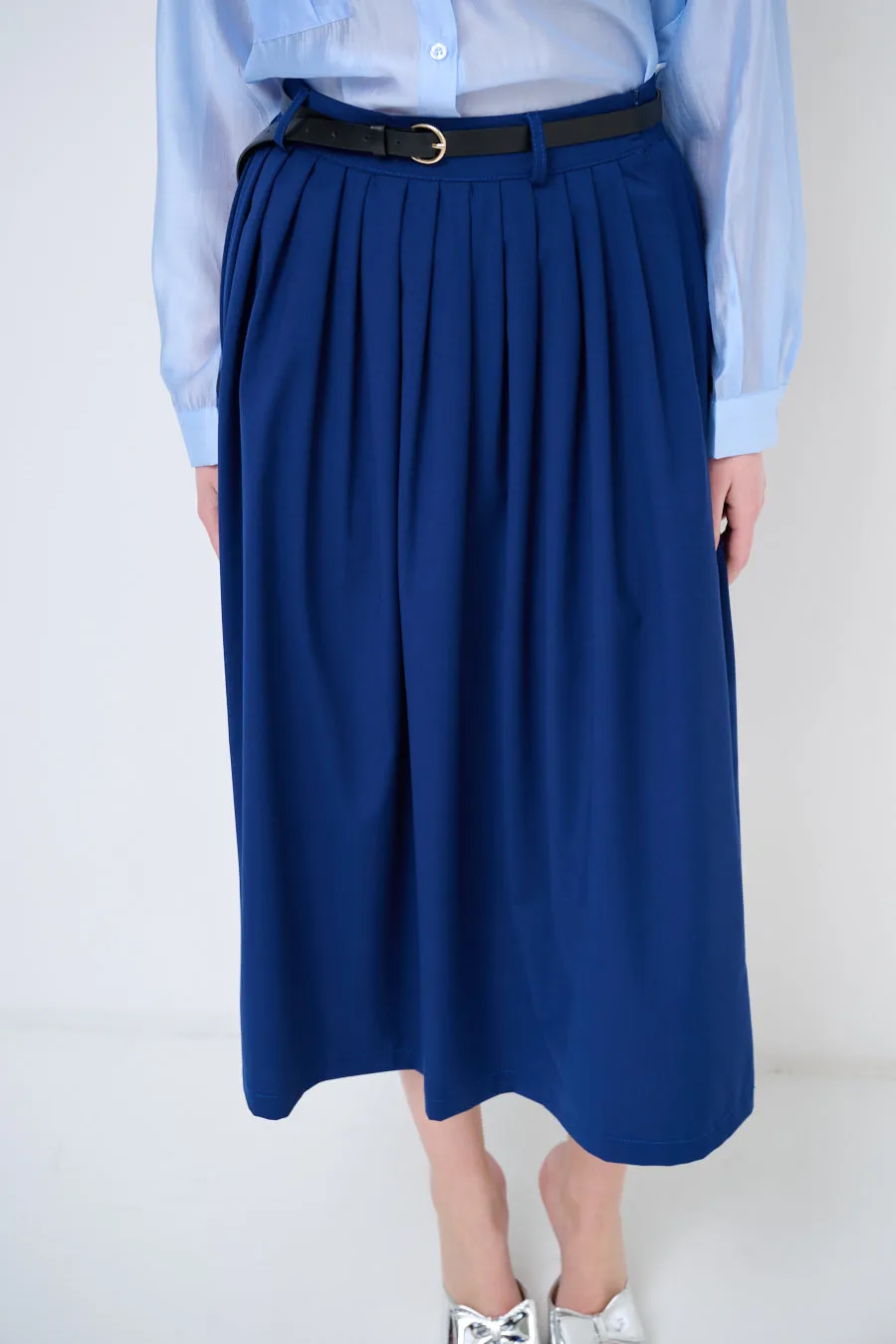 High-waist pleated midi skirt wholesale