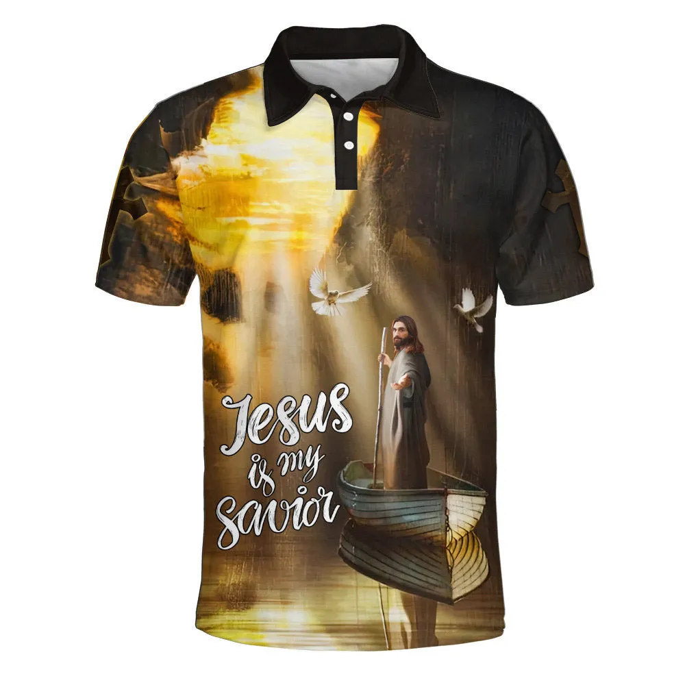 Jesus Calms The Sea Polo Shirt - Christian Shirts & Shorts