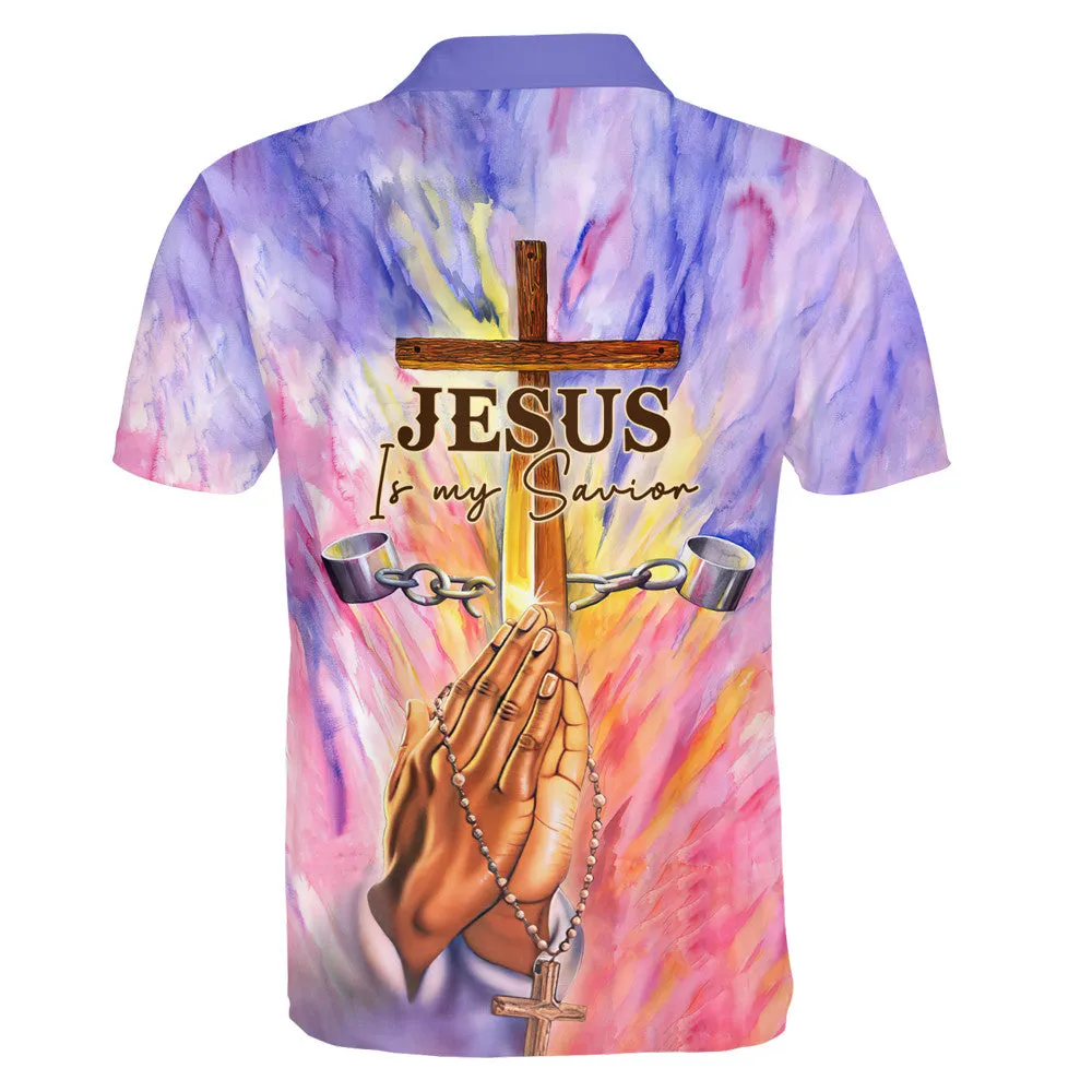 Jesus Is My Savior Jesus Pray Polo Shirt - Christian Shirts & Shorts