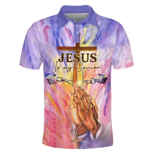 Jesus Is My Savior Jesus Pray Polo Shirt - Christian Shirts & Shorts