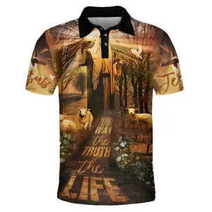 Jesus The Way The Truth The Life Polo Shirt - Christian Shirts & Shorts