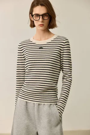 LILY Merino Lambswool Crewneck Versatile Sweater