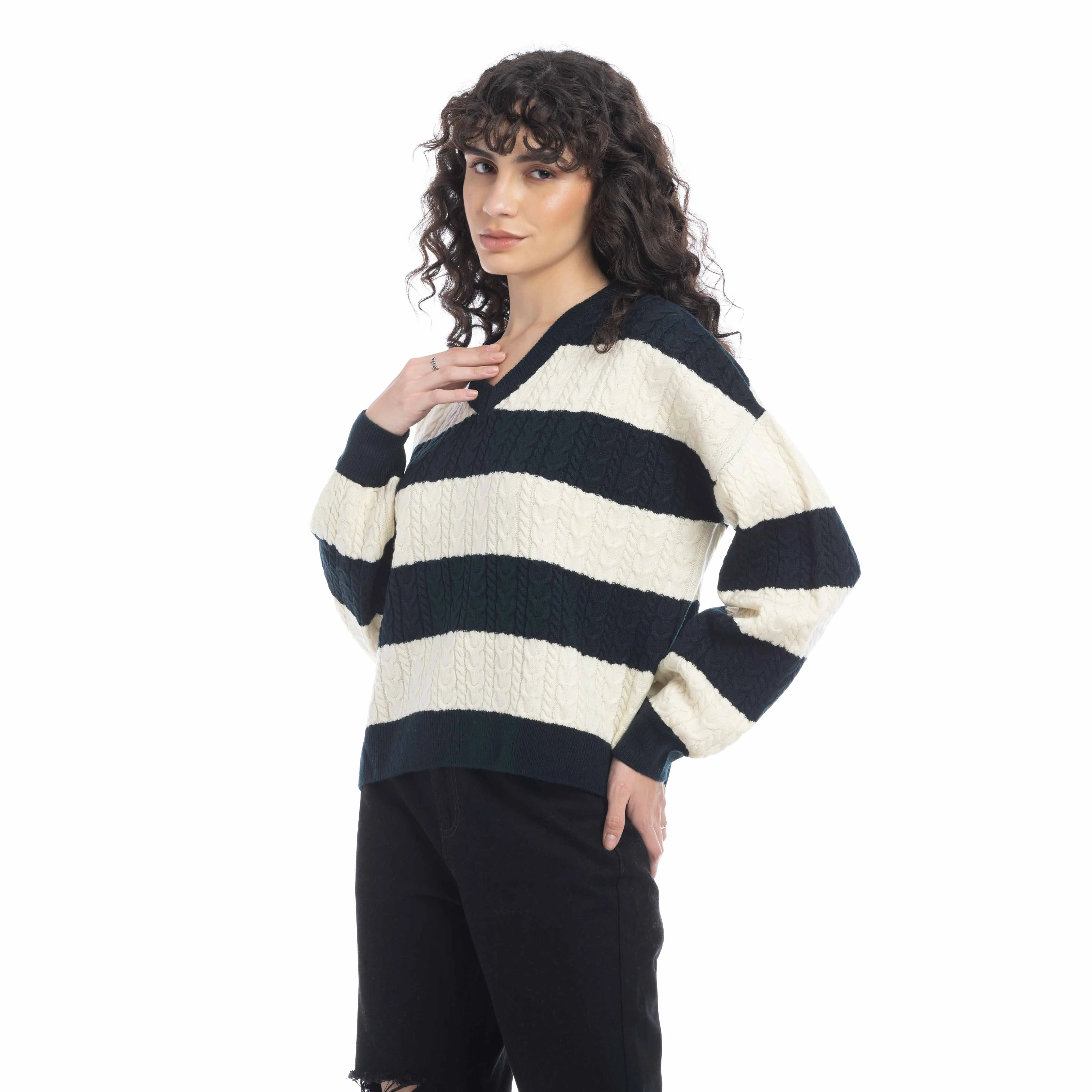 Logan Striped Knit Sweater