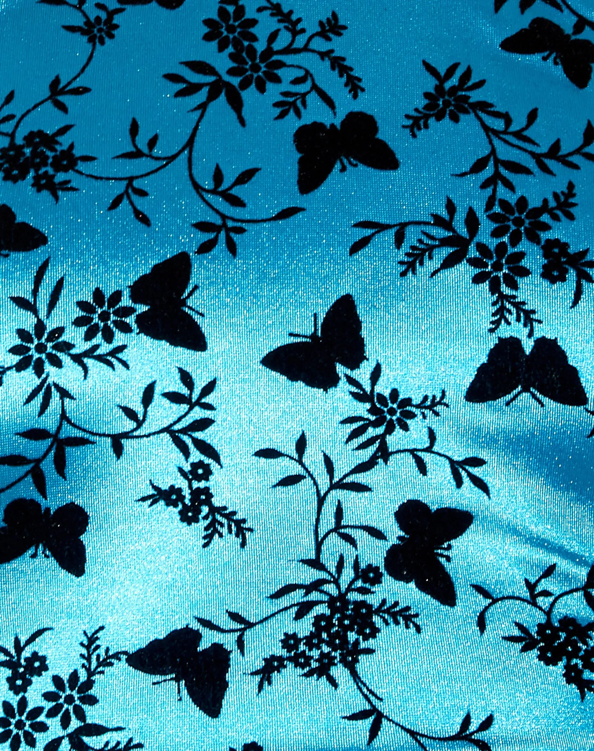 Maudy Crop Top in Butterfly Bloom Blue