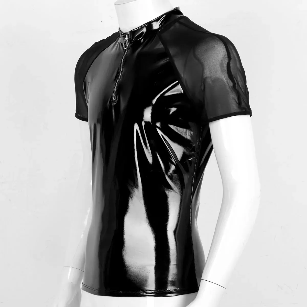 Men's Shiny Wetlook Shirt