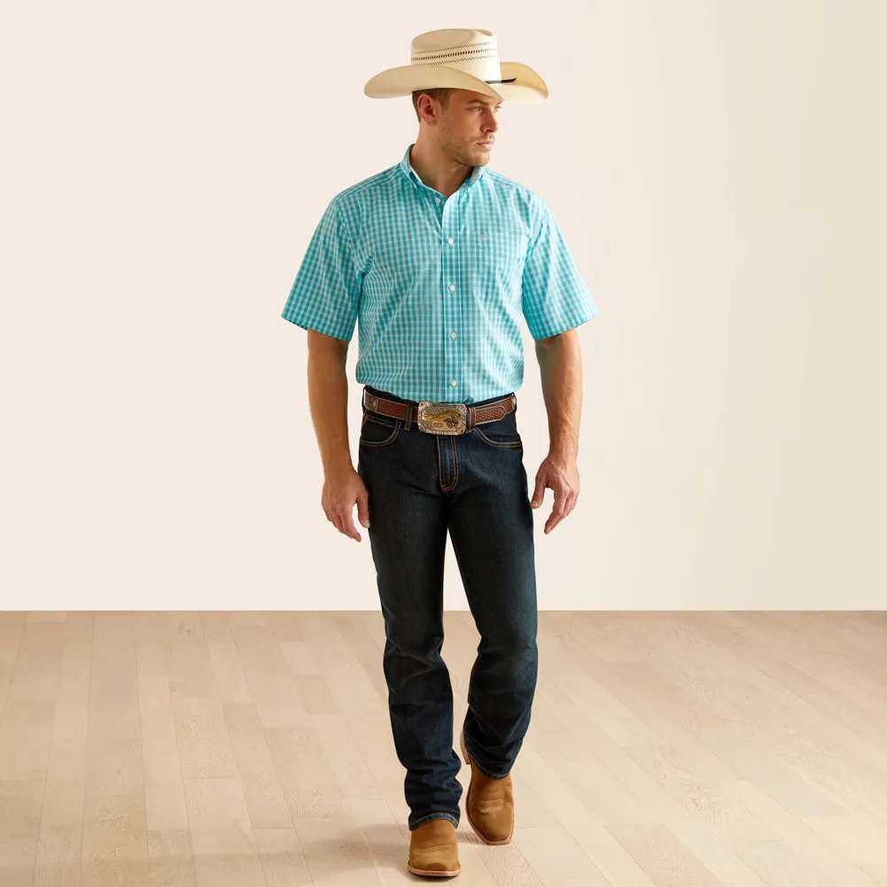 Mens WF Sterling SS Shirt in Blue Radiance by Ariat