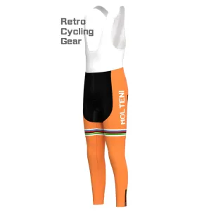 MOLTENI Orange White Retro Cycling Pants