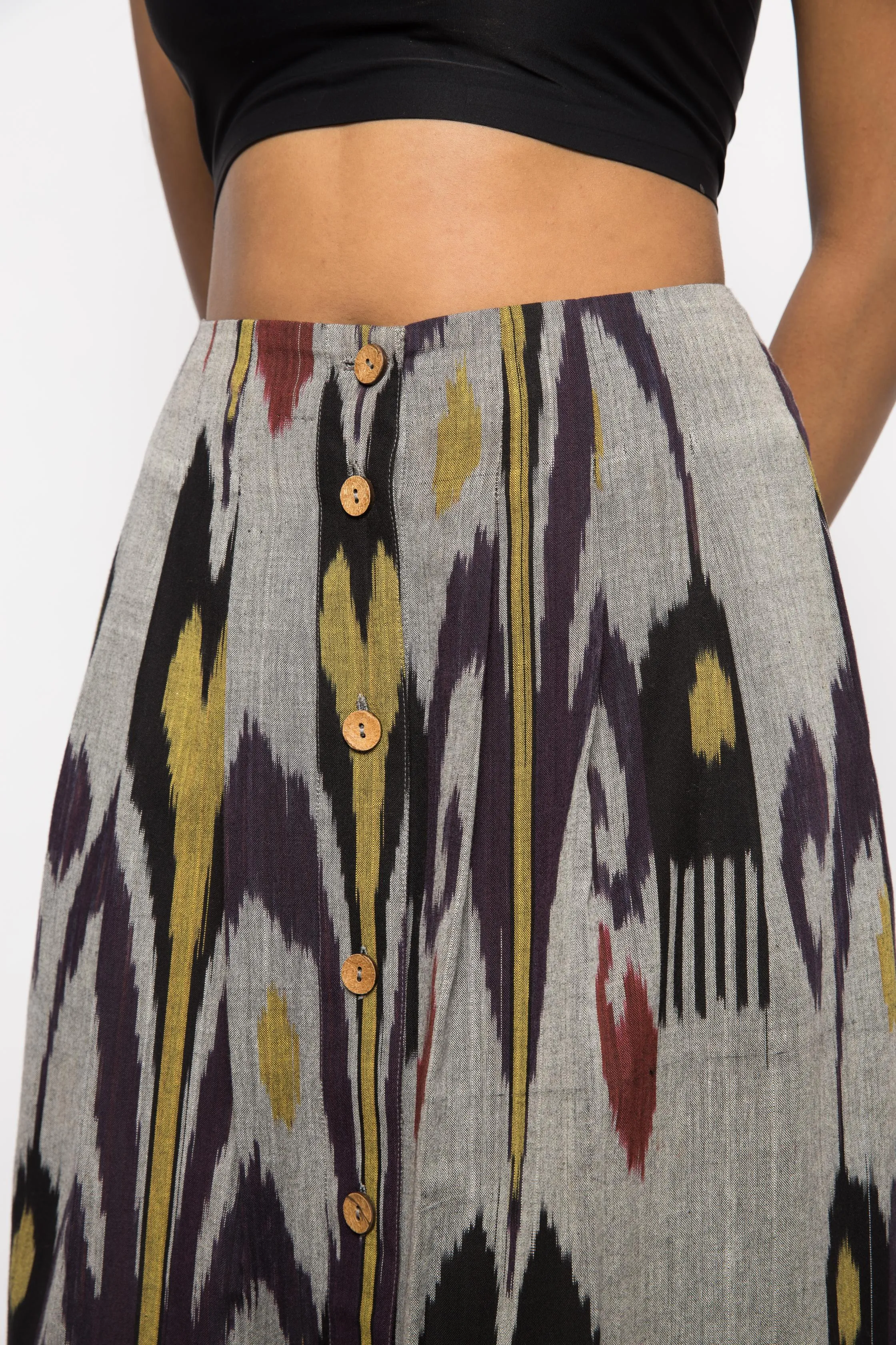 Pleated Midi Skirt