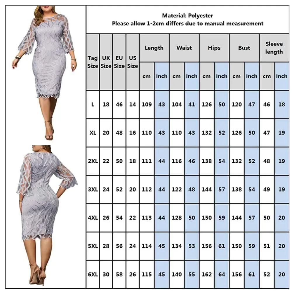 Plus Size  Elegant Women Dress