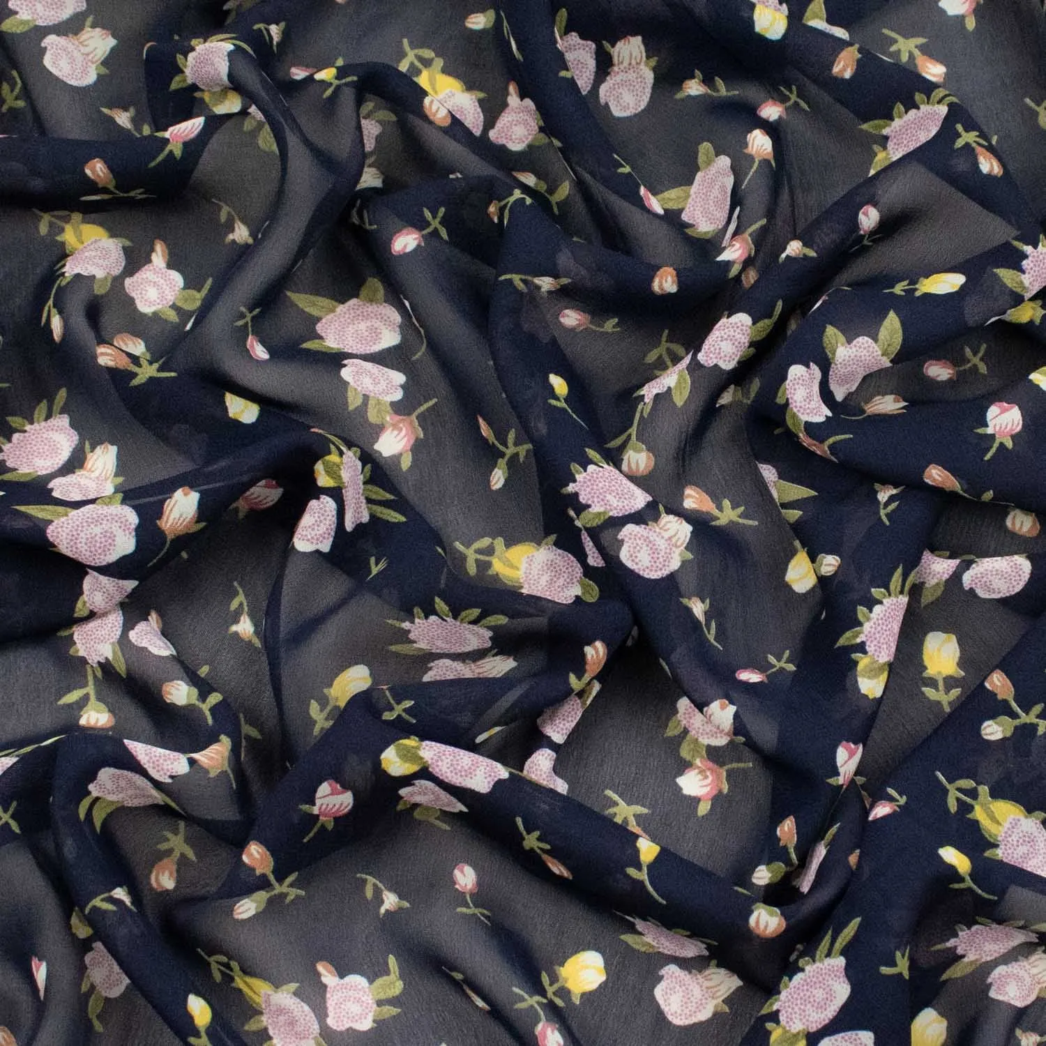 Printed Chiffon Design-1 Small Flowers