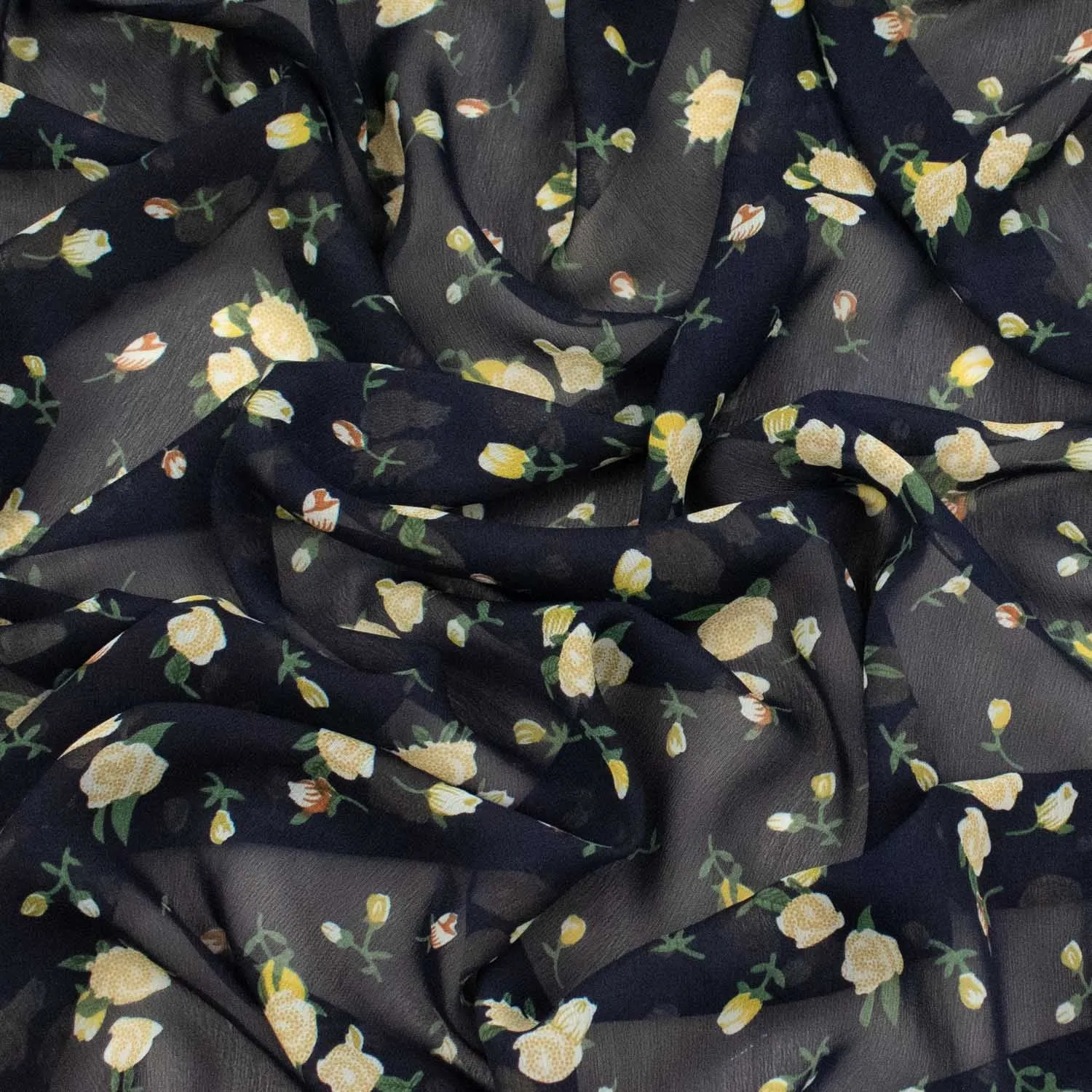 Printed Chiffon Design-1 Small Flowers