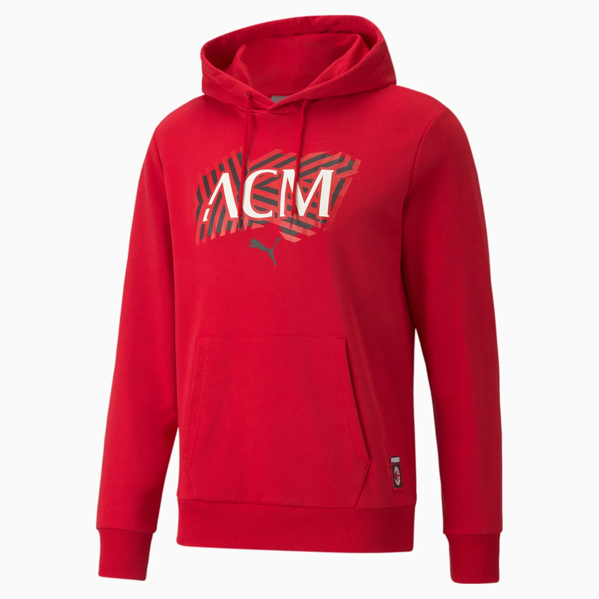 PUMA A.C. Milan Men's Hoodie BLACK/RED