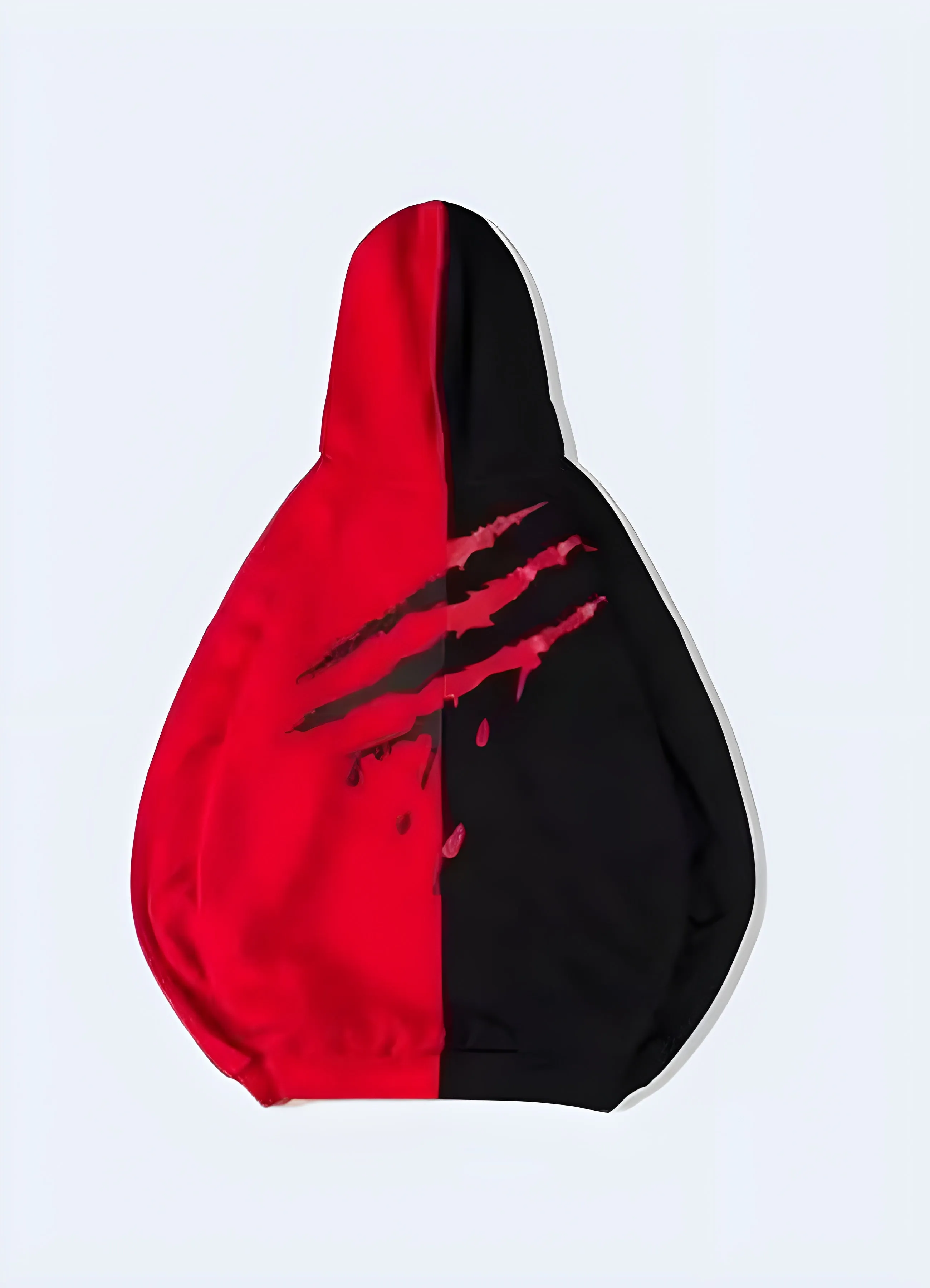 Red And Black Split Hoodie