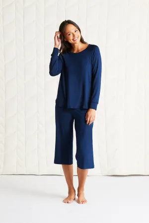 Relaxed Long Sleeve Top   Capri Pant