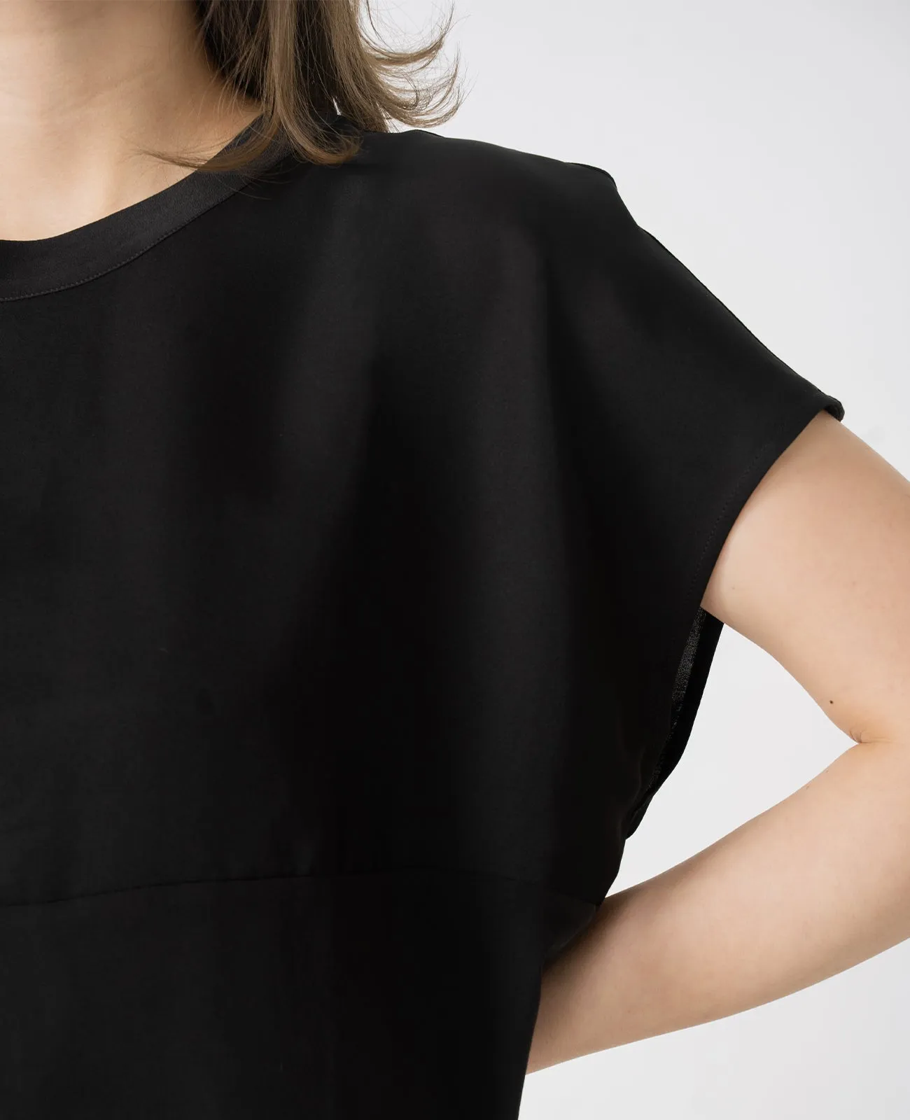 Silk Dropped Shoulder Tee