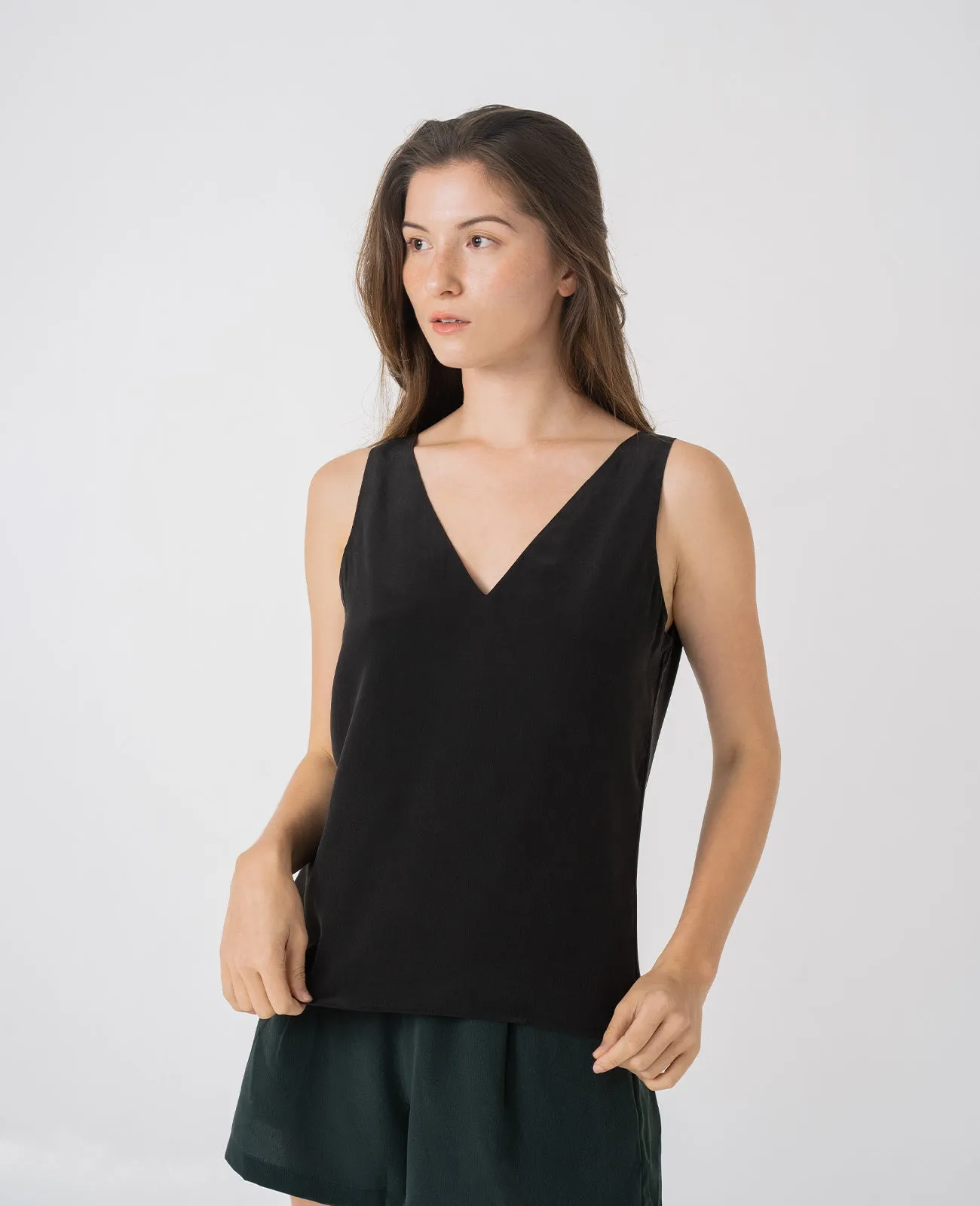 Silk V-Neck Tank