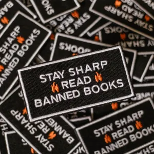 Stay Sharp Read Banned Books Patch