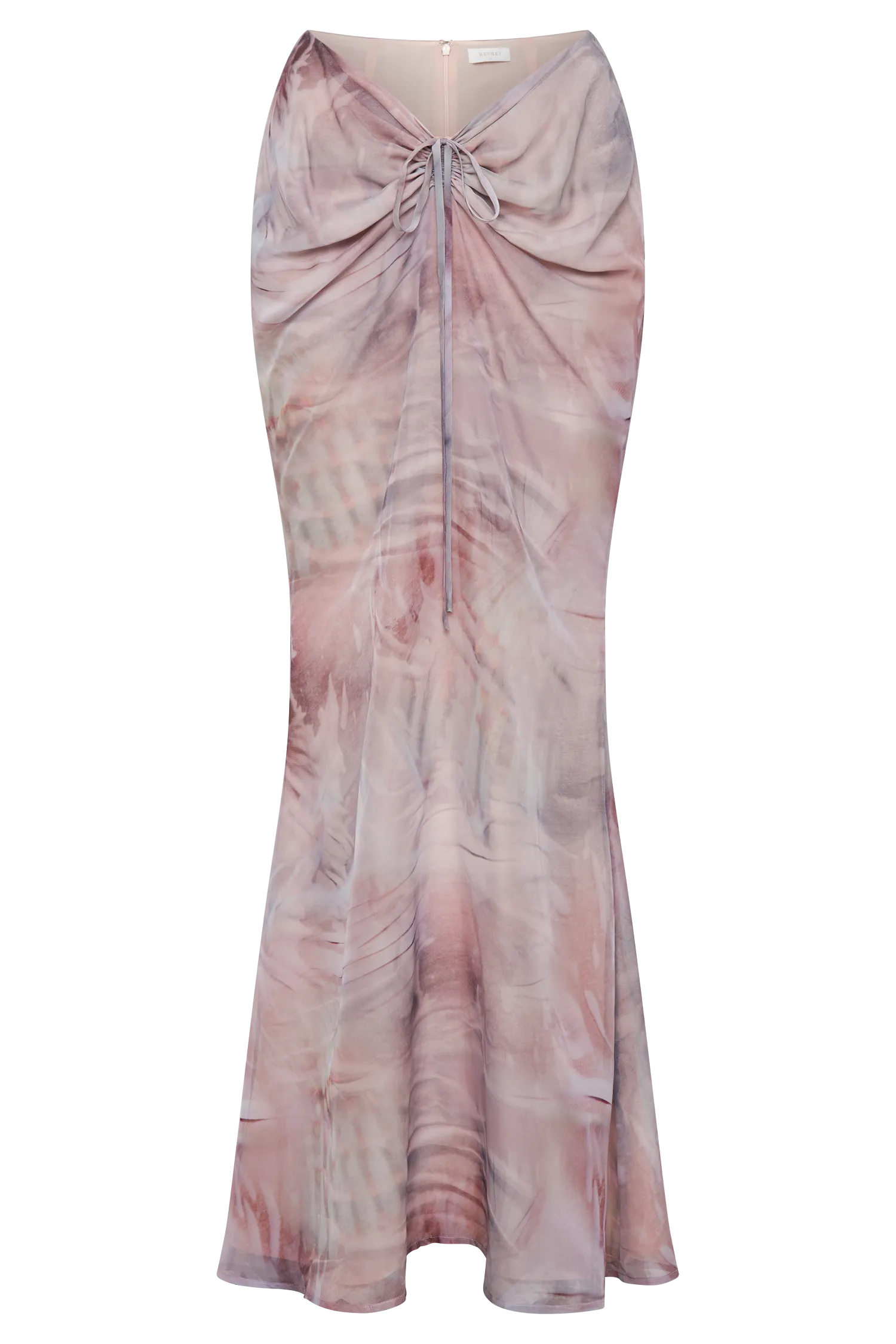 Ursula Ruched Maxi Skirt - Mermaid Shell Print