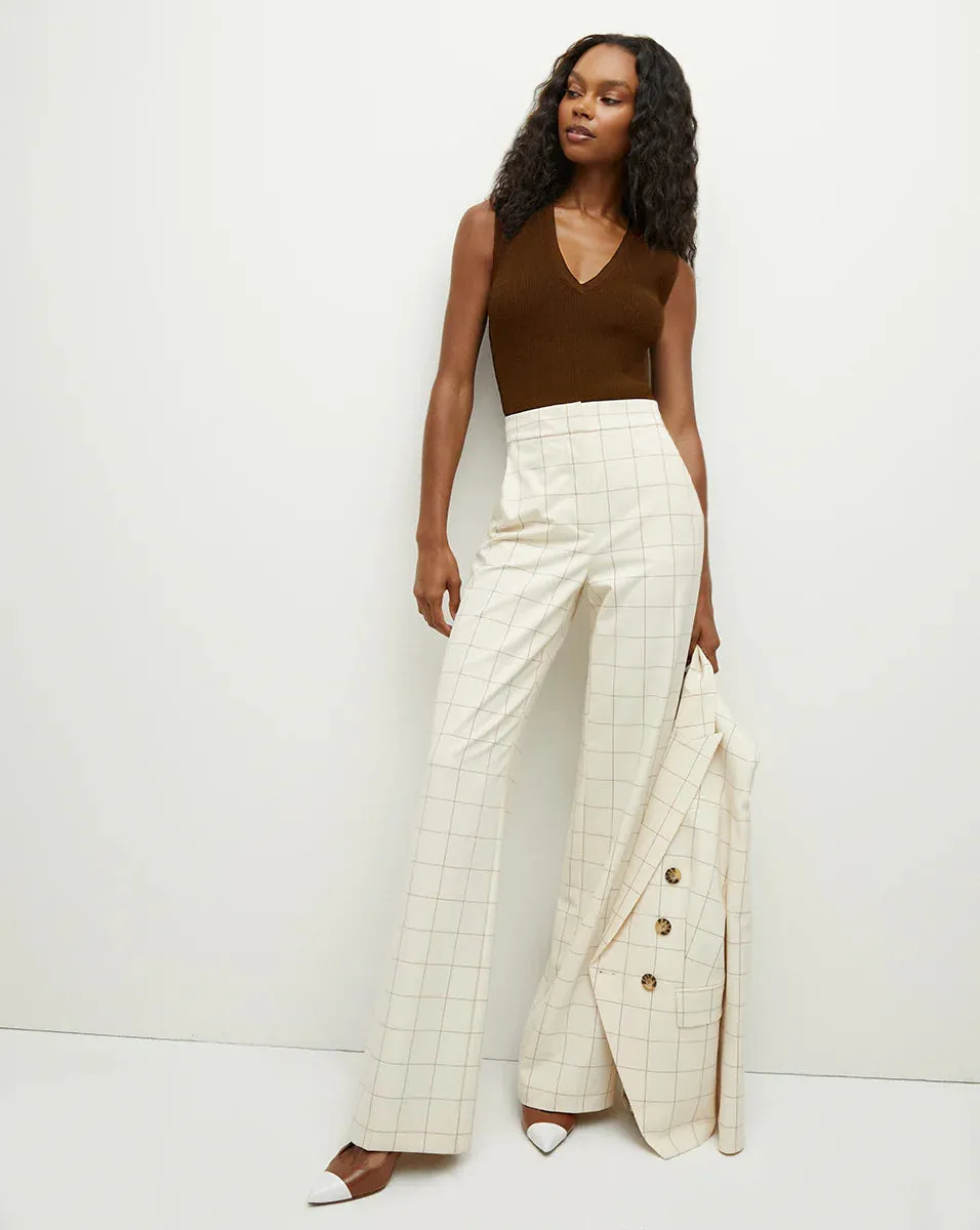 Veronica Beard Tonelli Plaid Pants with Tailored Fit