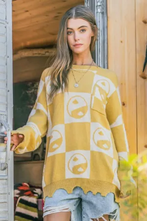 Yin Yang Pattern Sweater